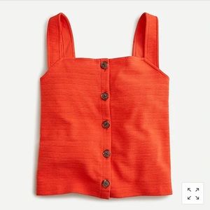 J. Crew Textured button-front tank